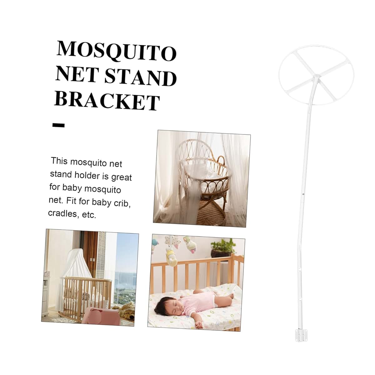 Mosquito Net Rack Support Bracket for Crib Canopy