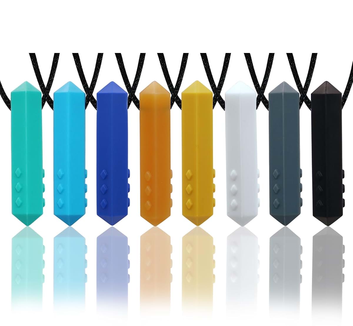BabyOneStop Sensory Crayon Chew Necklace 8 Pack