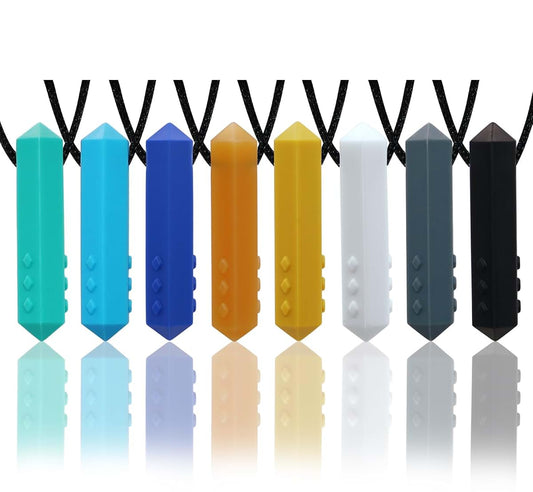 BabyOneStop Sensory Crayon Chew Necklace 8 Pack