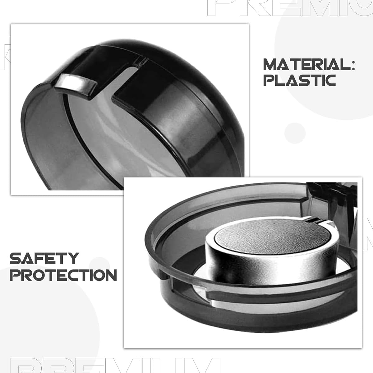 PartyKindom Stove Knob Safety Covers, 6-Pack Plastic Child Proof Gas Knob Locks