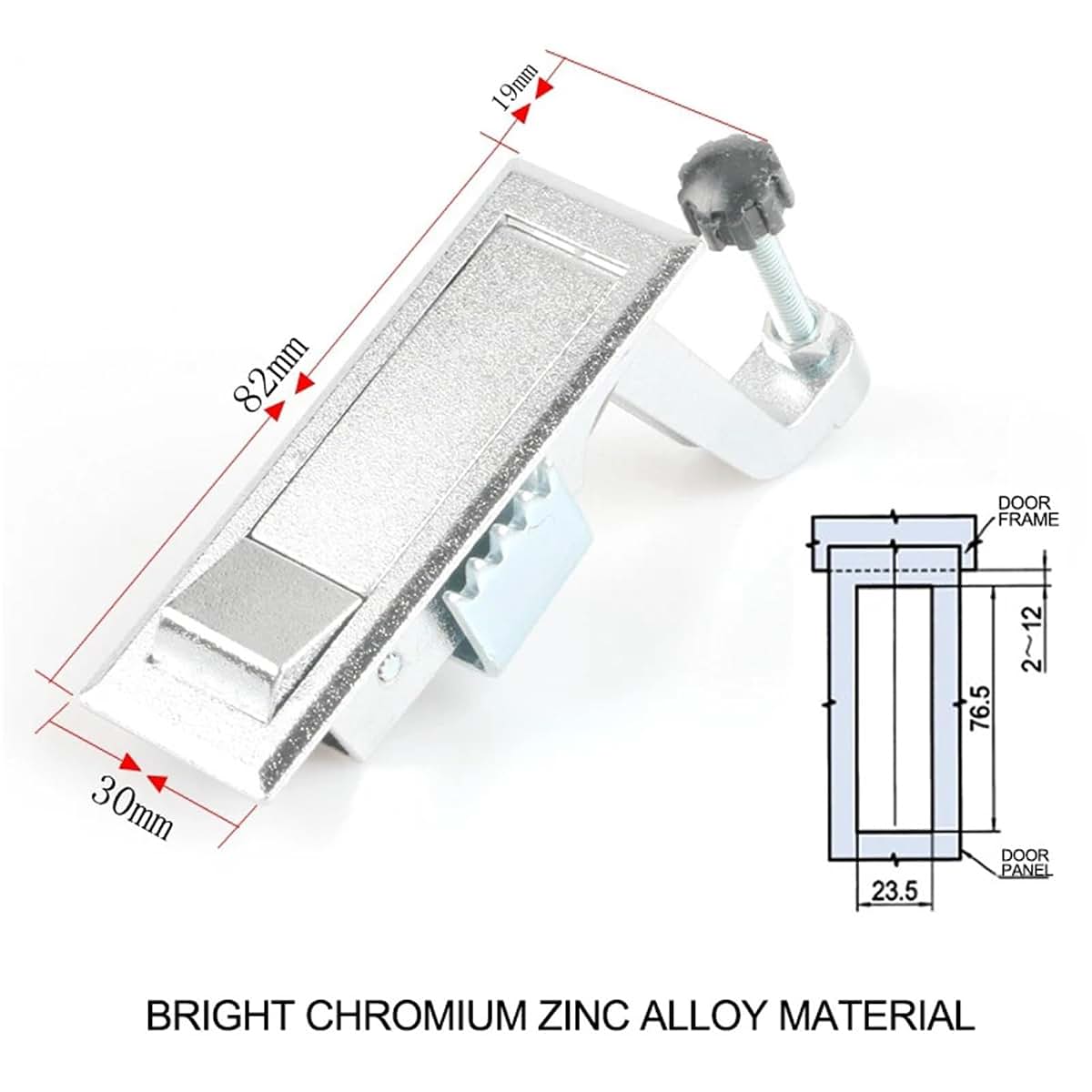 Pmrkuggq Cabinet Lock Ms708 Electrical Cabinet Button Flat Iron Box Boiler Lock Air Compressor Industrial Bright Chrome (photo 2)