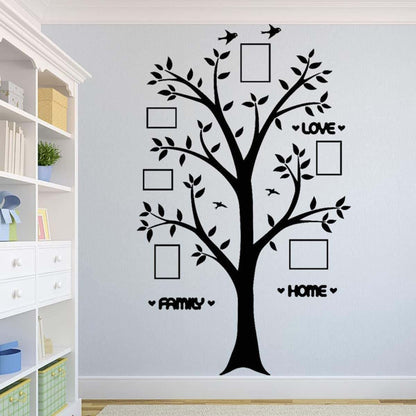 Jepart Family Photo Tree Wall Decal With Birds