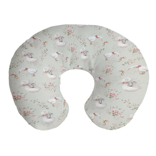 Cstdyfrv Vintage Geese Boho Floral Nursing Pillow Covers Cute Geese Bunny Flowers Nursing Cover for Breastfeeding