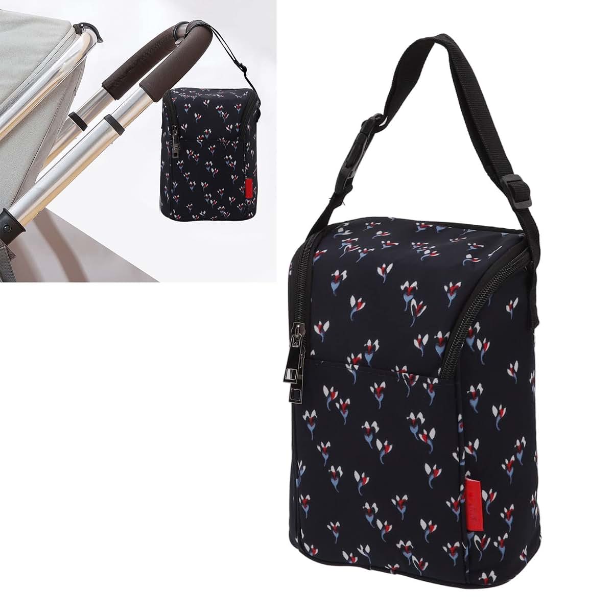 Insulated Bottle Storage Bag for Nursing Mom | Portable Nylon Cooler Tote