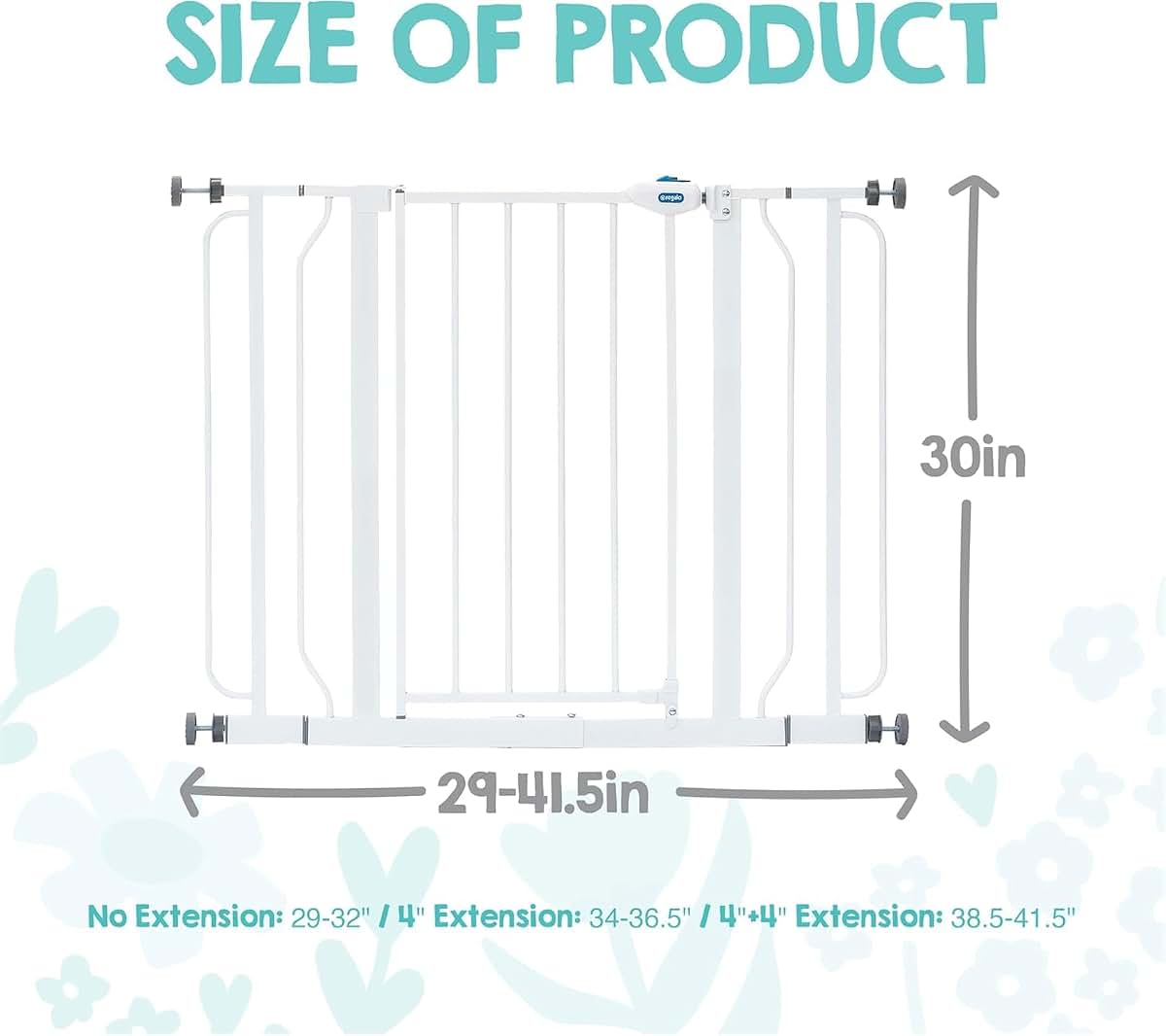 Regalo Extra Wide Wall Safe Safety Gate for Doorways and Stairs