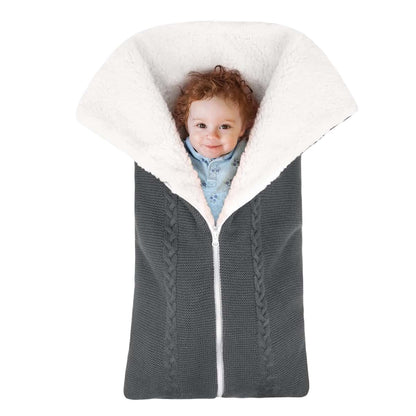 Swaddle Blanket Sleep Bag with Zippers for 0-12 Month Baby