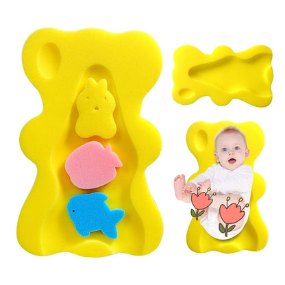 HOUNIIXIE Baby Bath Sponge Mat Newborns Shower Pad Thicked Essential Bath Net Cushion Mat for A Comfortable Bath (photo 2)