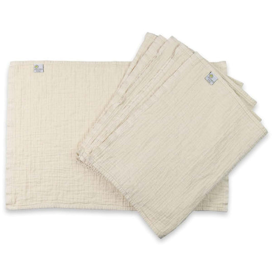OsoCozy Organic Muslin Flat Cloth Diapers Newborn 6-Pack 100% Organic Cotton