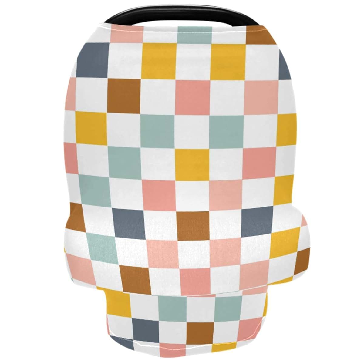Lancerry Geometric Checkered Baby Car Seat Covers, Stretchable Polyester Spandex