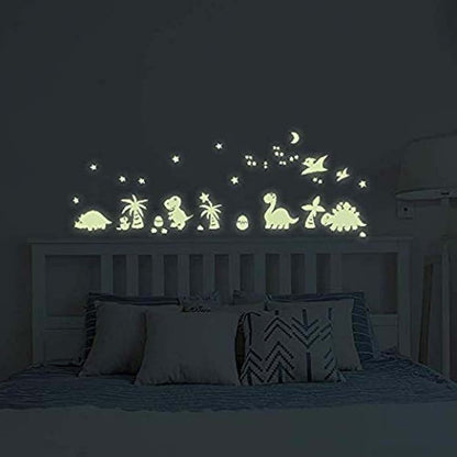 Benbo Dinosaur Glow In The Dark Wall Decals For Kids Rooms