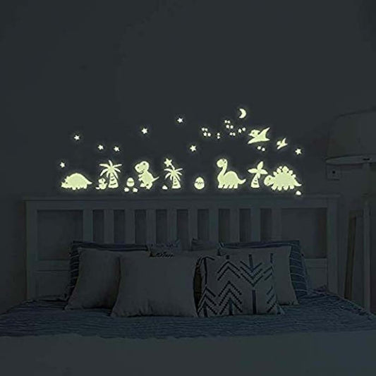 Benbo Dinosaur Glow In The Dark Wall Decals For Kids Rooms