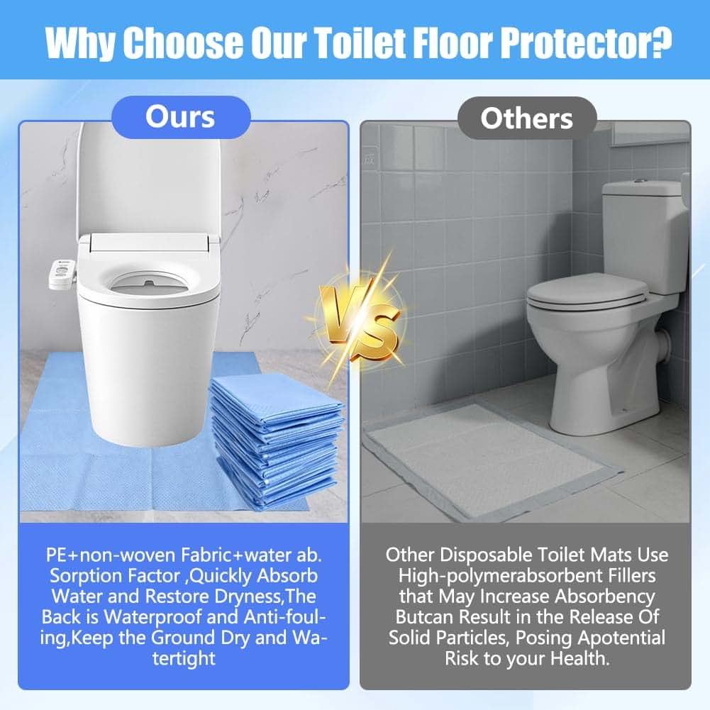 Disposable Toilet Mats: Absorbent Floor Protector for Adults and Children