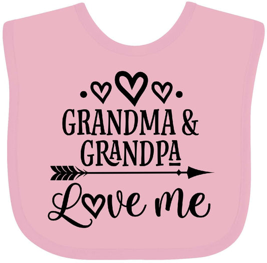 Grandma Grandpa Love Me Arrow Baby Bib Outfit