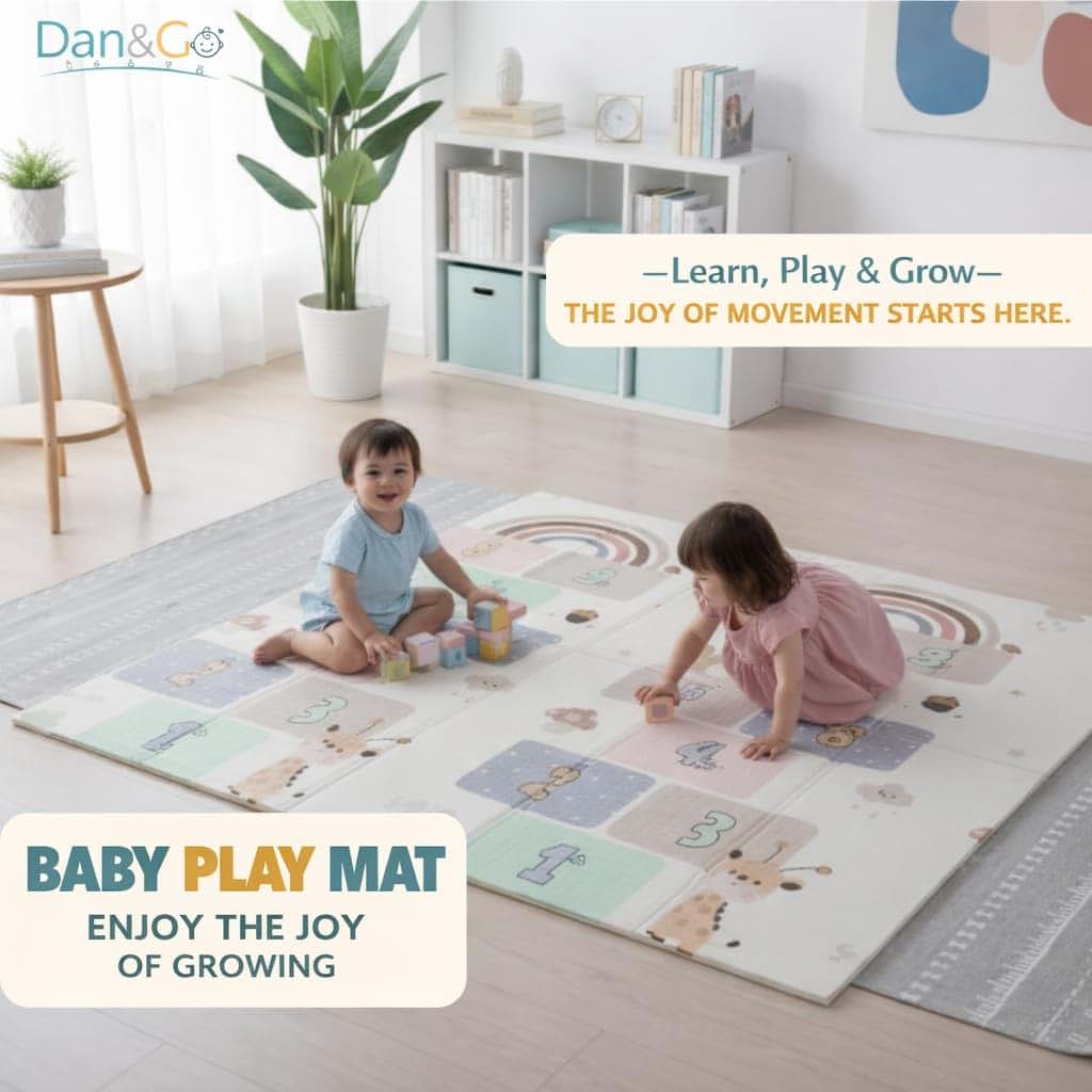 Dan&Go Extra Large Foldable Floor Mat, Beige XPE Foam (photo 3)