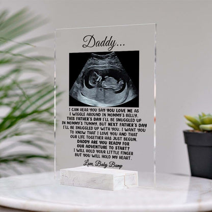 Anniversaree Custom Ultrasound Photo Acrylic Plaque For Expecting Dads