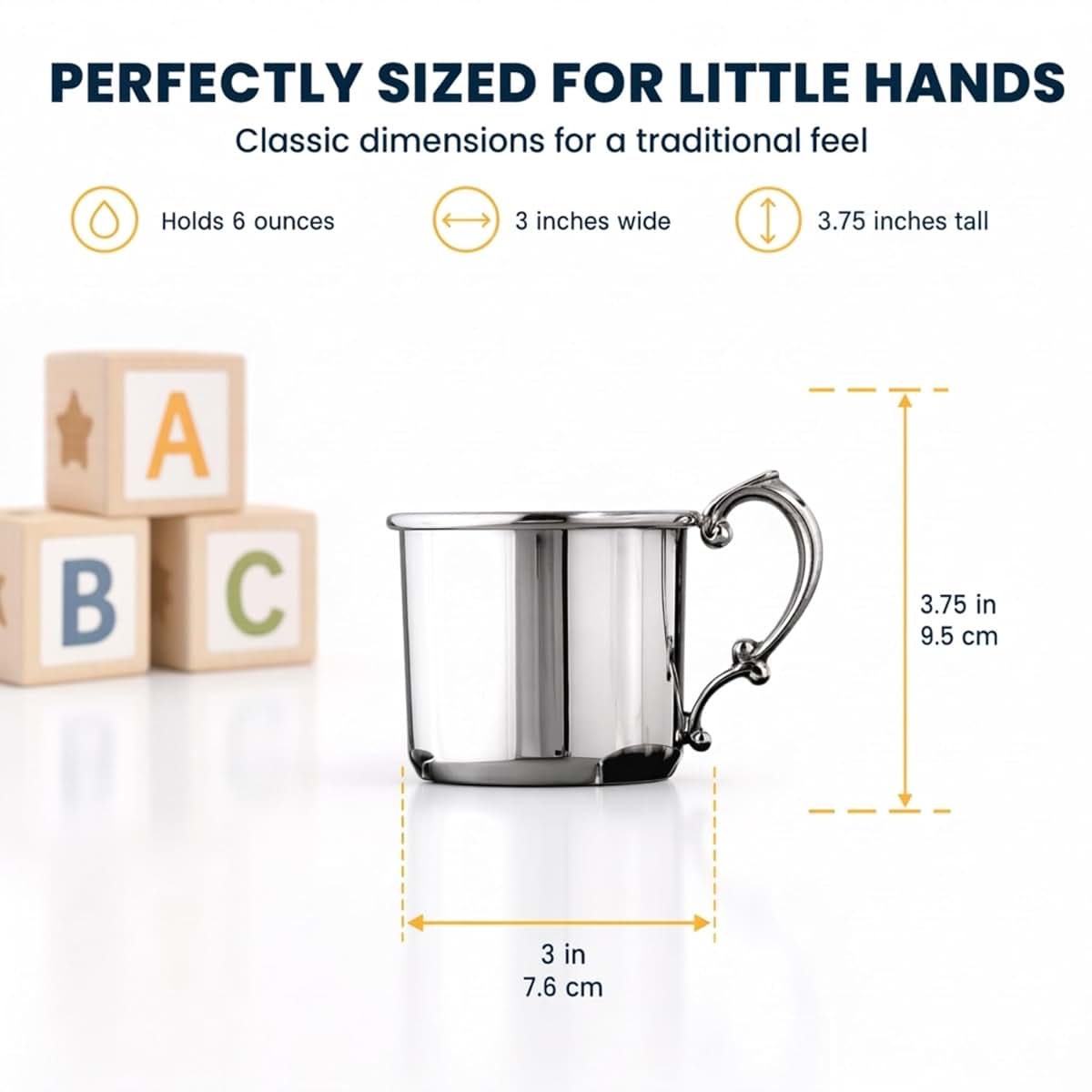 Creative Gifts International Pewter Baby Cup - Classic Engravable Keepsake