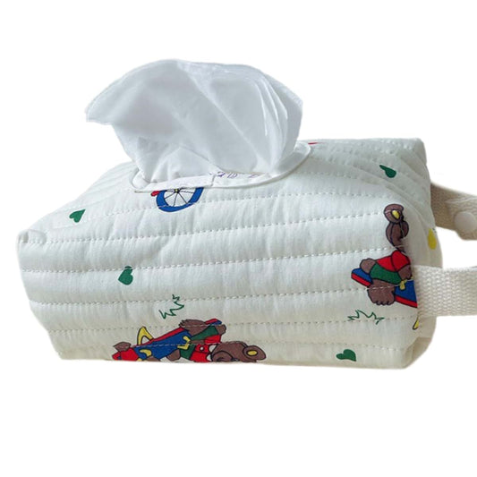FeiYeup Baby Wipes Dispenser Quilted Wipe Holder Wipes Case Printed Pattern Wipes Box Keep Wipes Wet Wipe Container