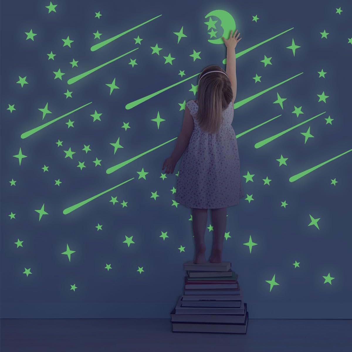 Unomor 216-Piece Glow in The Dark Star Stickers for Walls and Ceilings