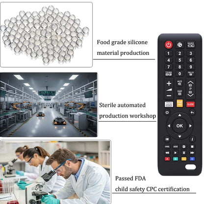 BabyOneStop Remote Control Teething Toy for Babies 6-12 Months, Silicone Chew Toy with Suction Base