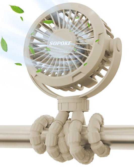 SOPOKE Mini Portable Stroller Fan