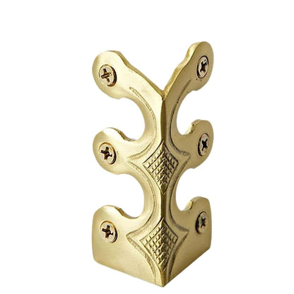 HongJP Skirting Board Corner Protectors 4pcs Baseboard Corner Protectors Antique Decorative Protector Cover Solid Brass