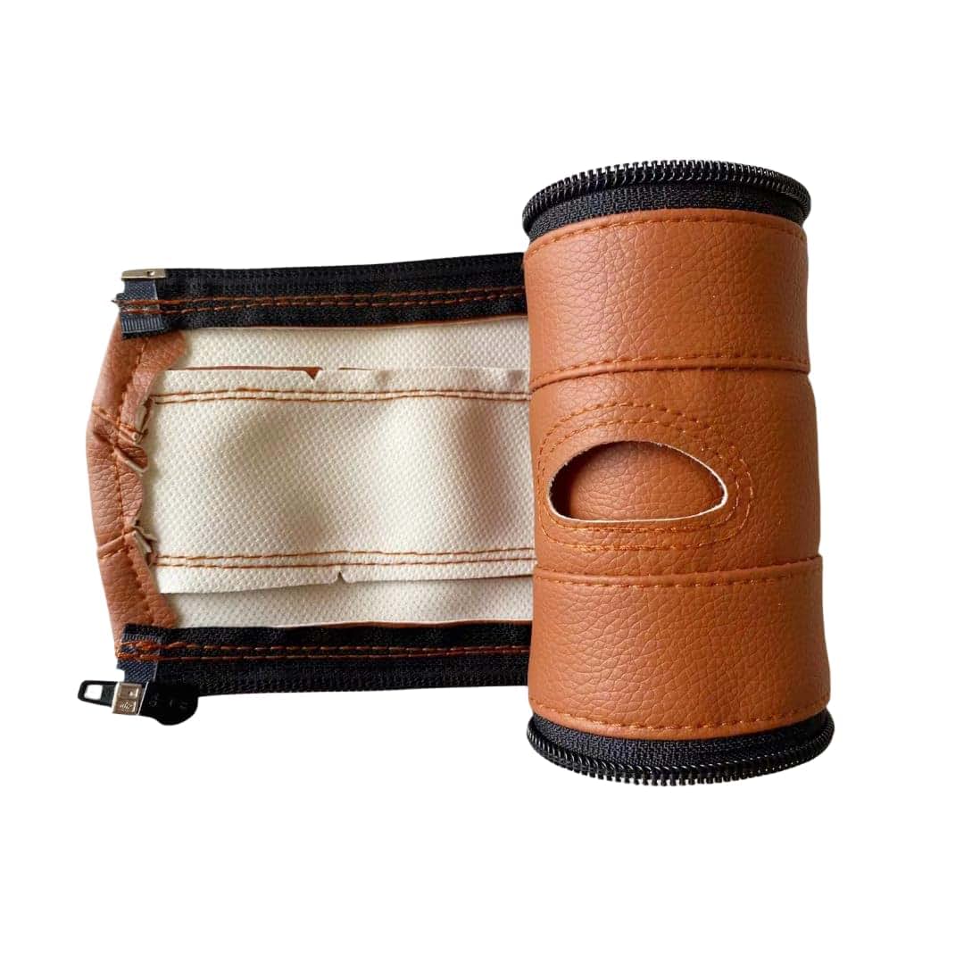 Minilujia PU Leather Handlebar Cover Sleeve for Strollers and Prams