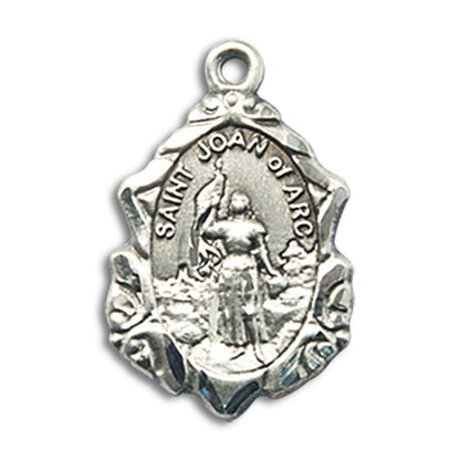 Bonyak Sterling Silver St. Joan of Arc Pendant Necklace