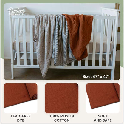 The Good Baby Soft Muslin Baby Swaddle Blankets, 3 Pack (photo 4)