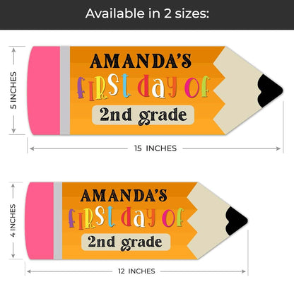 Soul Décor Personalized First Day of School Sign, Custom Pencil 1st Day of School Board- 1st Day of Kindergarten