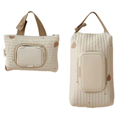 Heyzakka Practical Wet Wipe Storage Bag With Bear Embroidery