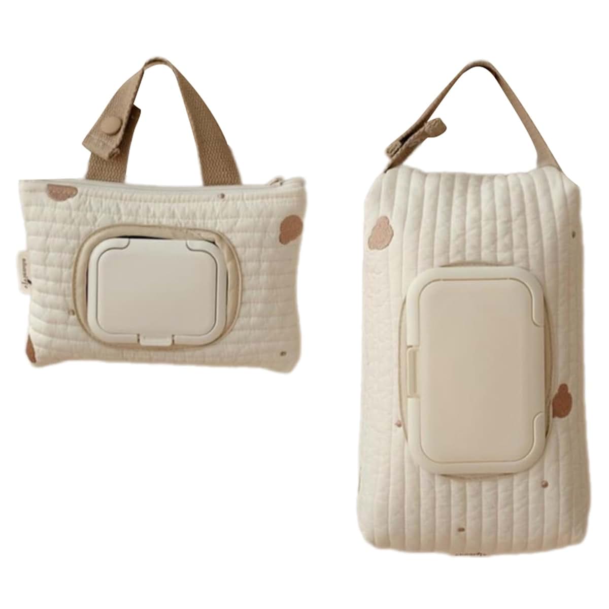 YUGSHNKFC Stylish Bear Embroidery Wet Wipe Pouches Wipe Hanging Pouches for Strollers Excellent for Travel & Daily Use