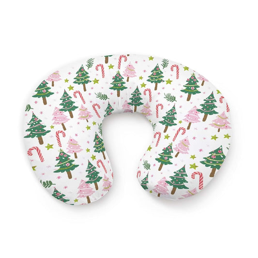 BabyOneStop Christmas Trees Stars Nursing Pillow Cover, Stretchy Polyester Slipcover