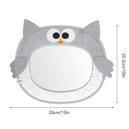 BabyOneStop Baby Car Mirror Owl Cartoon Convex Acrylic
