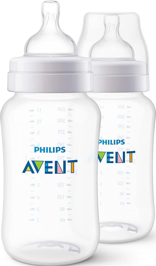 Philips Avent Anti-Colic Baby Bottle, Fast Flow, 11 oz, SCY106/02