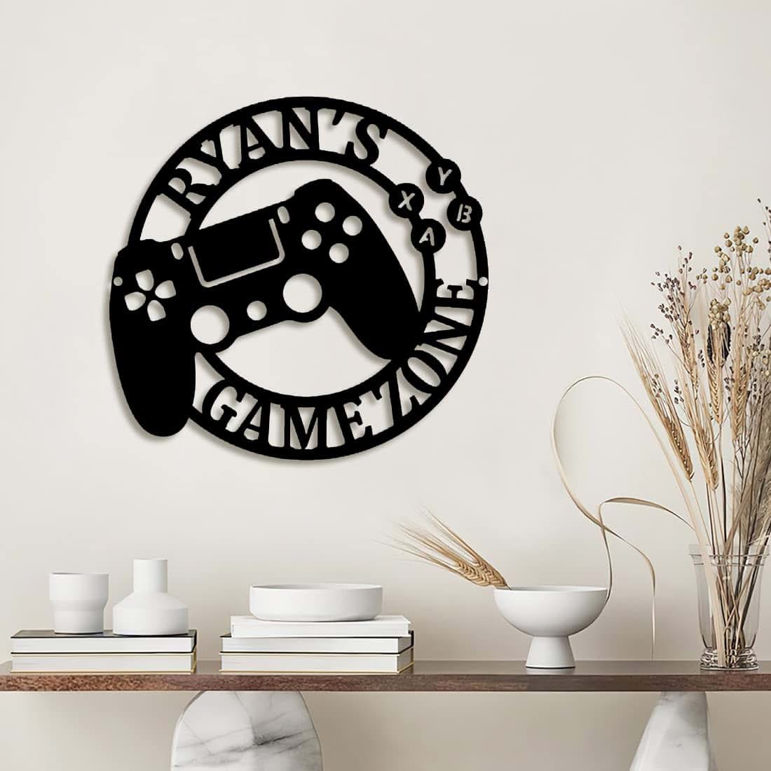Moakcey Custom Gamepad LED Neon Light Sign with Personalized Name for Video Game Controller - Decor for Boy's, Teen's