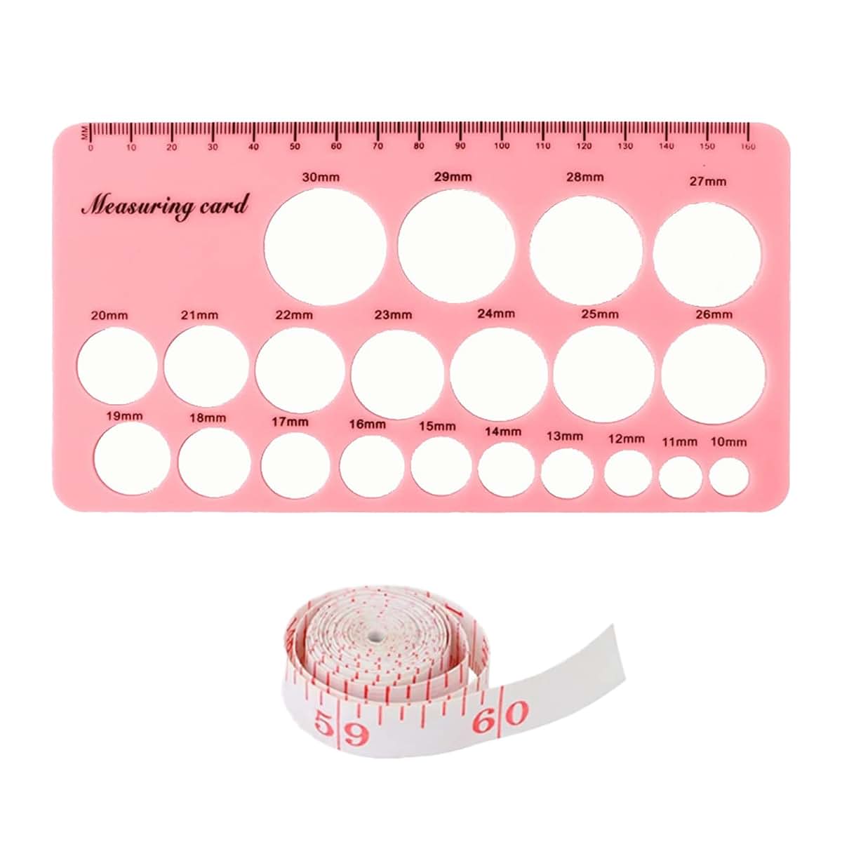 PandaEar Nipple Ruler for Breast Pump Flange Sizing | 10-30mm Measurement Card