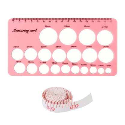 PandaEar Nipple Ruler for Breast Pump Flange Sizing | 10-30mm Measurement Card