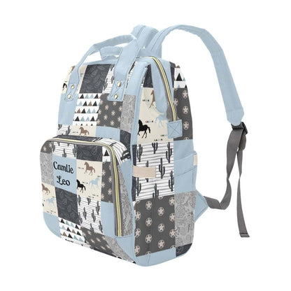 NZOOHY Western Horse Cactus Patchwork Personalized Diaper Bag (photo 3)