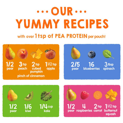 Happy Tot Organics Fiber & Protein Pouches