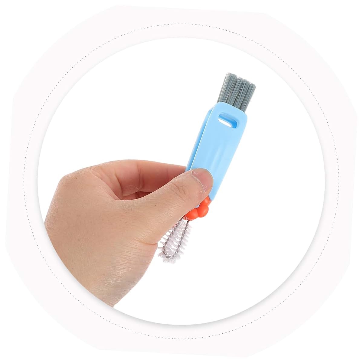 BabyOneStop 3 Pack Cup Lid Cleaning Brush Set for Bottles and Travel