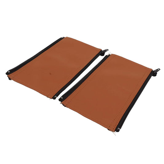 Amonida Brown PU Leather Stroller Handle Cover 2 Pieces