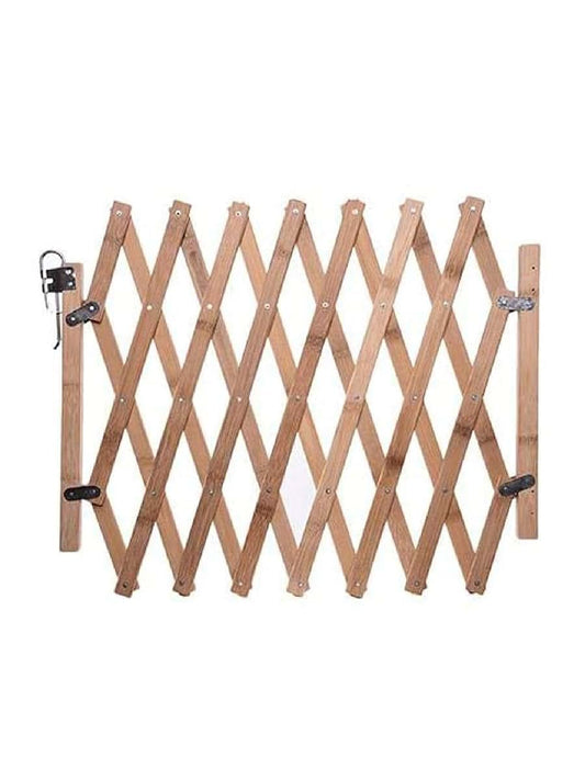 ESTCNK Wooden Pet Gate for Dogs 18.6 Inch Tall Retractable Dog Gate