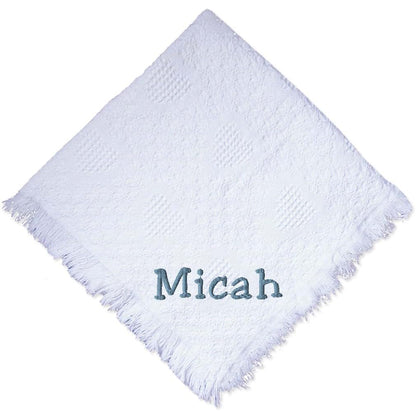 Fastasticdeal Personalized Embroidered Cotton Woven Baby Blanket