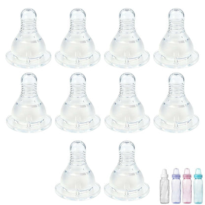 Honeykin Replacement Nipples Compatible with Evenflo Feeding Classic Tinted Plastic Standard Neck and Classic Glass