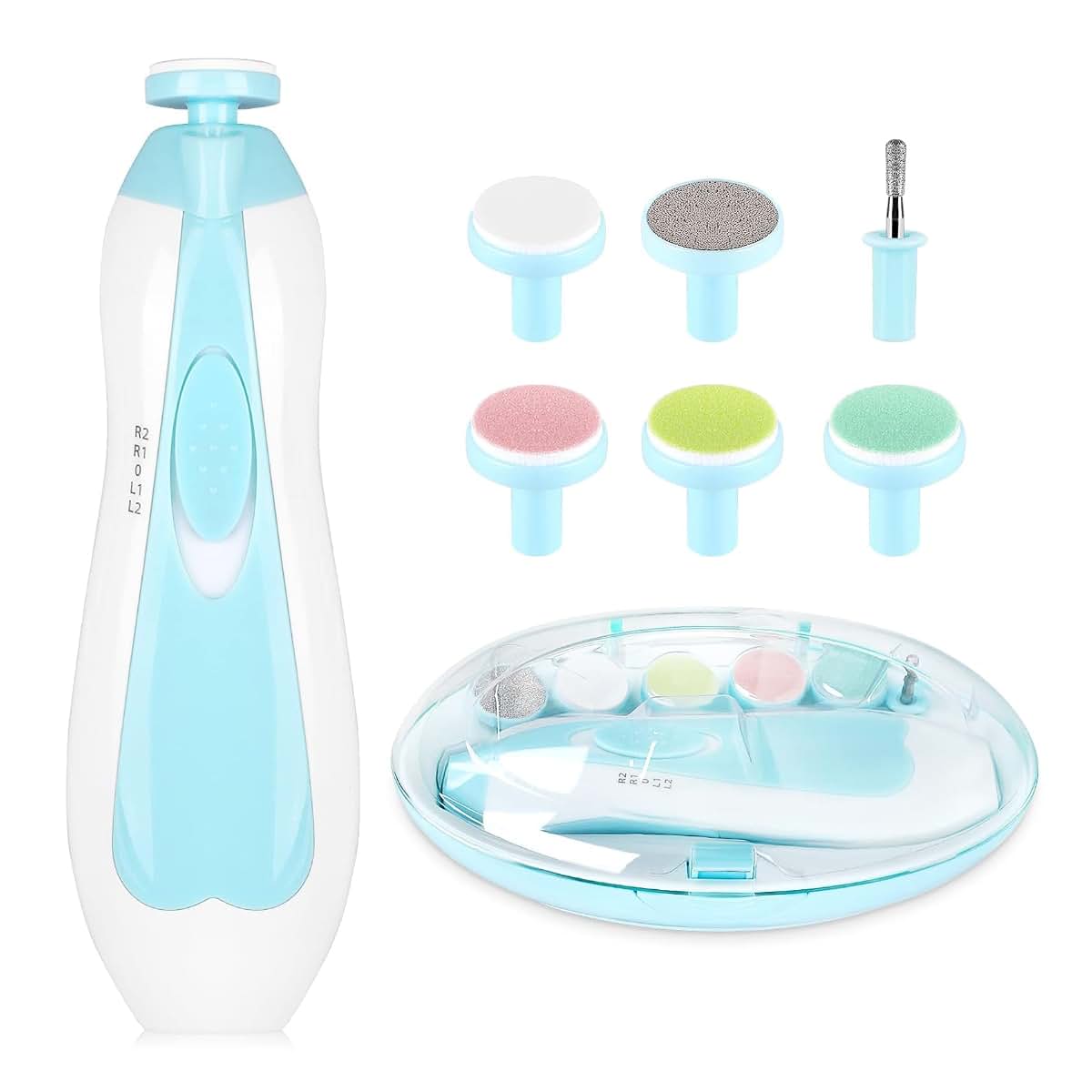 BabyOneStop Electric Nail Trimmer Kit With 6 Heads