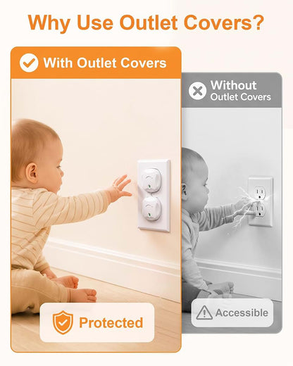 TrusTot Outlet Covers 24 Pack With Rotating Unlock Design