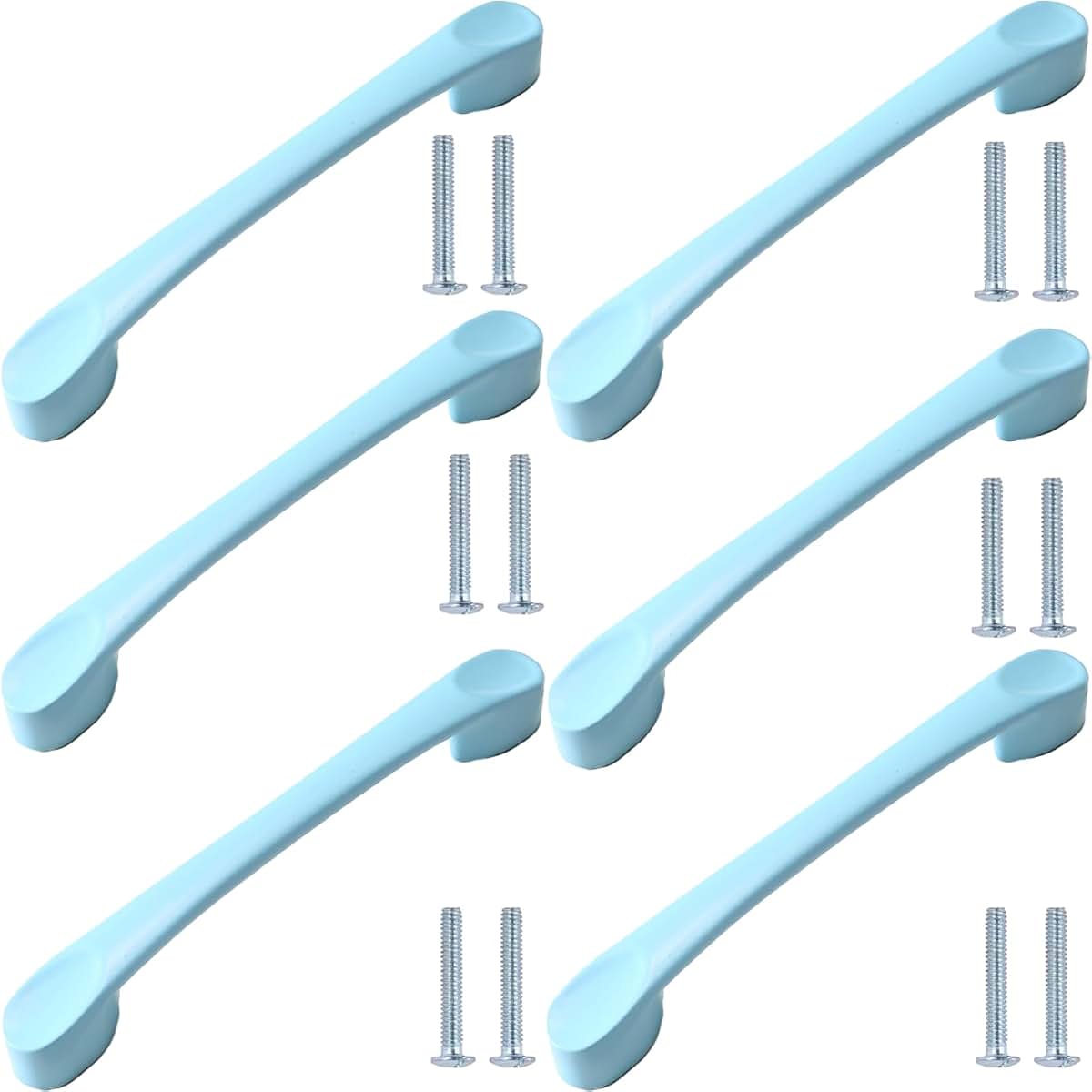 Pilyon Kids Drawer Pulls 6 Pack, Blue 128mm Cabinet Handles