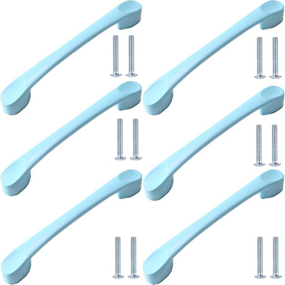 Pilyon Kids Drawer Pulls 6 Pack, Blue 128mm Cabinet Handles