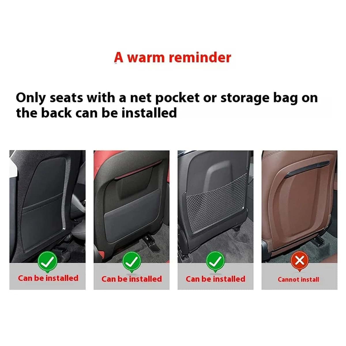 PMKDWTDM Leather Car Kick Mats For Back Seats (photo 3)