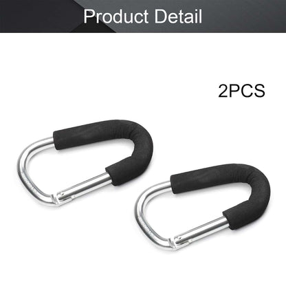 MroMax Pack of 2 Grocery Bag Holder Handle Carrier Tool Grip Your Tote，Handy Stroller Hooks, Multi Purpose Hooks